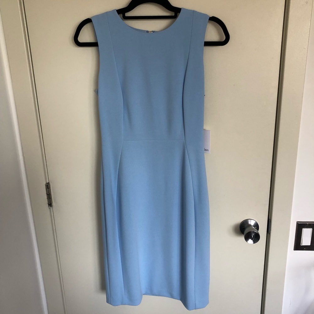 Calvin Klein Sheath Dress in Periwinkle Blue, NWT